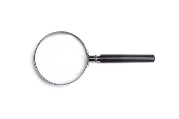 Magnifying glass isolated on white background