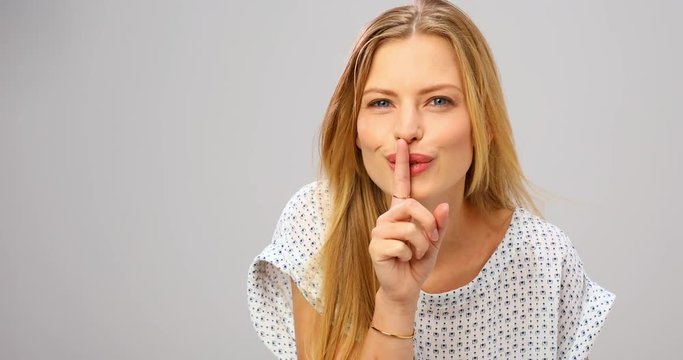 Beautiful blond with secret