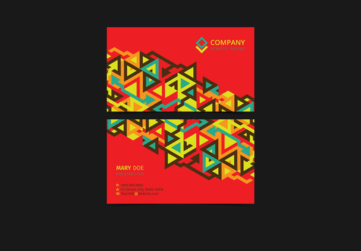 Multipurpose Business Card Layout with Geometric Elements 5