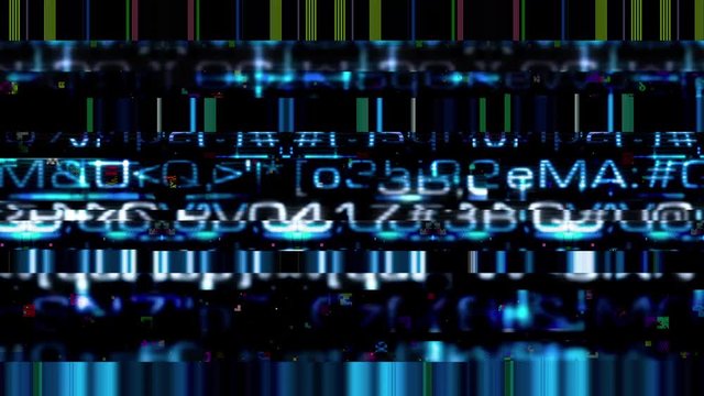 Data Glitch 028: Streaming data malfunction screen display (Loop).
