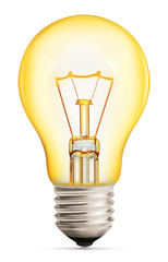 Light bulb isolated on white background.