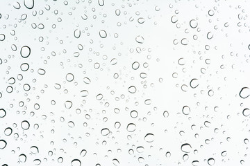 Fototapeta na wymiar Abstract background black and white droplet from rain fall on glass