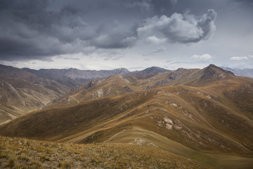 Mountains near Tash Rabat in Kyrgyzstan
