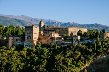 Fototapeta na wymiar View of the Alhambra in Granada, Spain