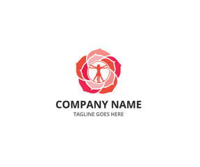 Rose Flower Wellness Logo