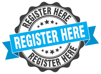 register here stamp. sign. seal