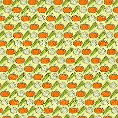 Fruit and vegetable pattern design