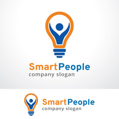 Smart People Logo Template Design Vector, Emblem, Design Concept, Creative Symbol, Icon