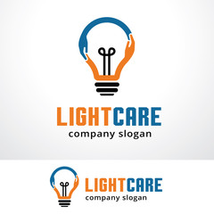 Light Care Logo Template Design Vector, Emblem, Design Concept, Creative Symbol, Icon