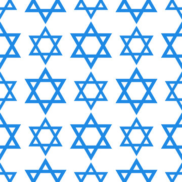 Judaism church david star traditional seamless pattern hanukkah religious synagogue passover hebrew jew vector illustration.