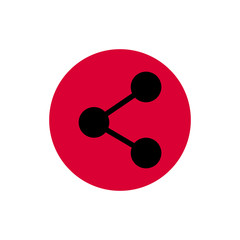 Share icon round vector illustration