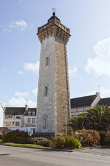 Fototapeta na wymiar Lighthouse of Roscoff at the Cote d'Armor, Brittany, France