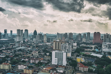 Top view of Kuala Lumpur city, Malaysia