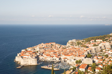 Obraz premium Panoramic view of the old town of Dubrovnik and the Adriatic Sea. Croatia