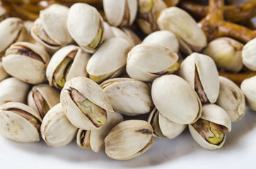 pistachio on disc closeup