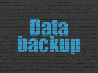 Fototapeta na wymiar Information concept: Data Backup on wall background
