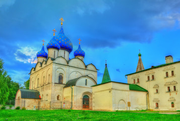 Fototapeta na wymiar The Cathedral of the Nativity of the Theotokos at the Suzdal Kremlin, Russia