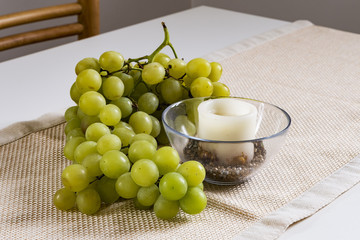 grappolo uva bianca primo piano