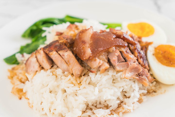 Stewed pork leg with rice