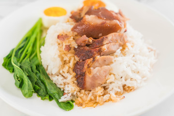 Stewed pork leg with rice