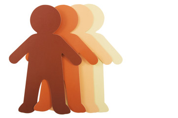 Obraz premium People of Color Isolated on white