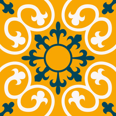 Oriental traditional ornament,Mediterranean seamless pattern, tile design, vector illustration.