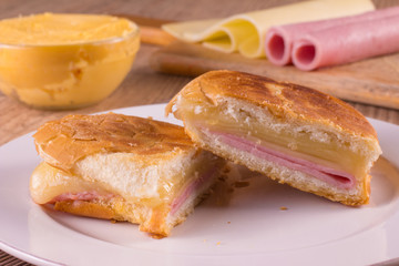 Hot Cheese Sandwich. Brazilian Misto Quente