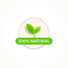 100% Natural Label