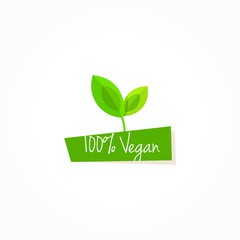 100% Vegan Label