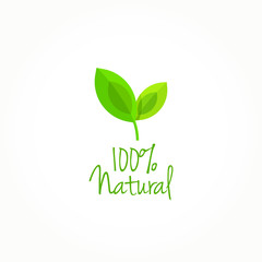 100% Natural Label