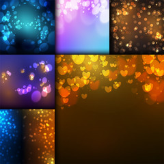 Creative bokeh abstract texture colorful blur background ornament vector illustration.