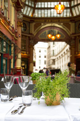 Table ready in a  restaurant