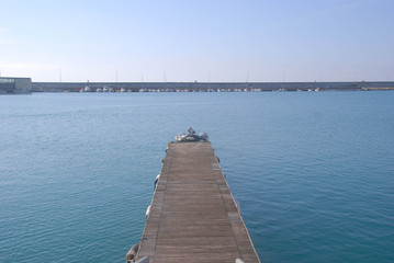 Obraz premium Pier at the harbor of Imperia