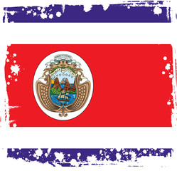 Vector Costa Rica Flag, Costa Rican Colors (Vector Art)