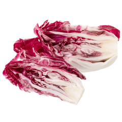Radicchio, red salad isolated on white background