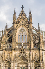 Fototapeta na wymiar Cologne Cathedral, monument of German Catholicism and Gothic architecture in Cologne, Germany.