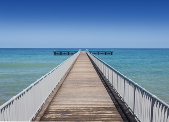 Obraz premium view of a wooden pier