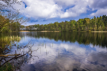 View on Martwa Dziwna Lake close to Baltic Sea coast in Dziwnow town, Poland