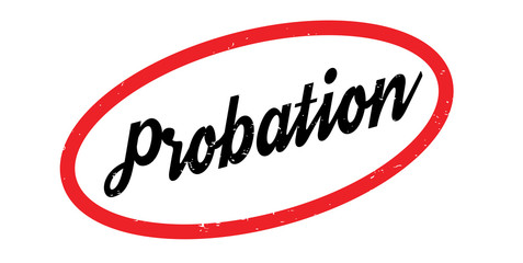 Probation rubber stamp. Grunge design with dust scratches. Effects can be easily removed for a clean, crisp look. Color is easily changed.