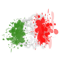Fototapeta na wymiar Italien Nationalfarben - Grün Weiß Rot - Tricolore