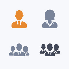 Business Avatars - Carbon Icons. A set of 4 professional, pixel-aligned icons designed on a 32 x 32 pixel grid.