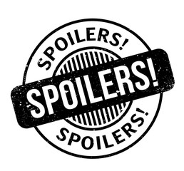 Spoilers rubber stamp. Grunge design with dust scratches. Effects can be easily removed for a clean, crisp look. Color is easily changed.
