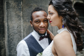 couple celebrating their wedding day