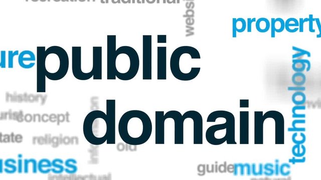 Public domain animated word cloud, text design animation.