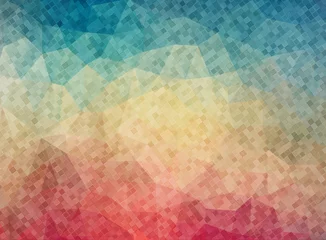 Poster Colorfull background with small square shapes. © igor_shmel