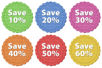 Label templates with different amount of discounts