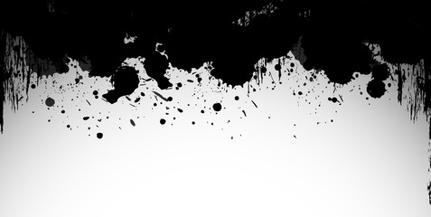 Black splash on white background