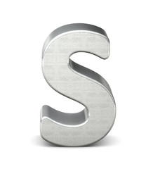 Naklejka premium buchstabe silber letter silver S 3d
