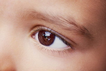 Fototapeta na wymiar Image of child eye close up.
