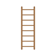 wooden ladder icon- vector illustration